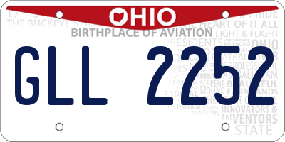 OH license plate GLL2252