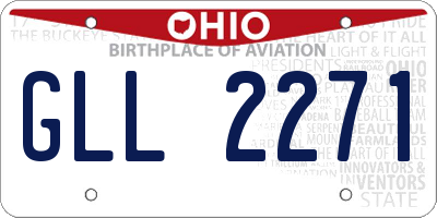 OH license plate GLL2271