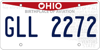 OH license plate GLL2272