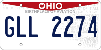 OH license plate GLL2274