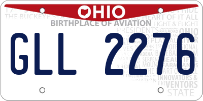 OH license plate GLL2276