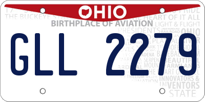 OH license plate GLL2279