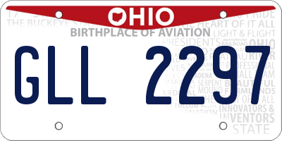 OH license plate GLL2297