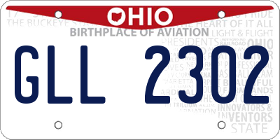 OH license plate GLL2302