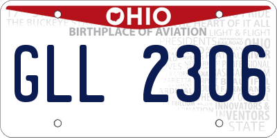 OH license plate GLL2306