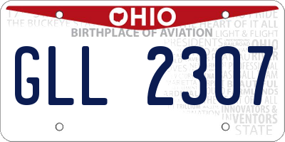 OH license plate GLL2307