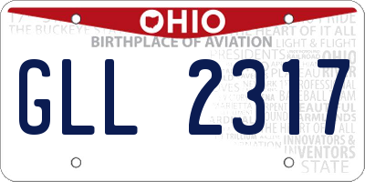 OH license plate GLL2317