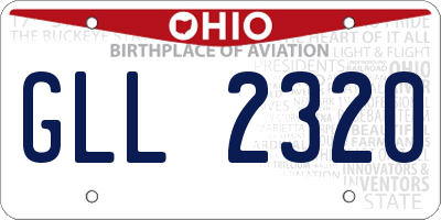 OH license plate GLL2320