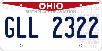 OH license plate GLL2322