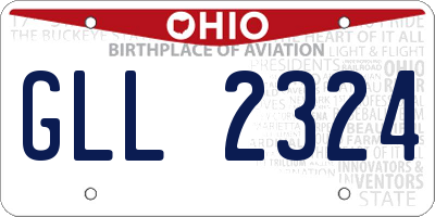 OH license plate GLL2324