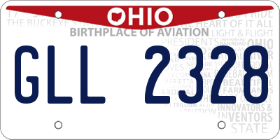 OH license plate GLL2328