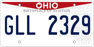 OH license plate GLL2329