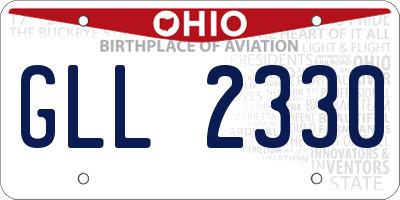 OH license plate GLL2330