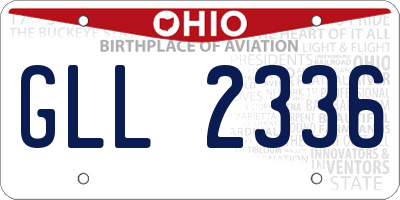 OH license plate GLL2336