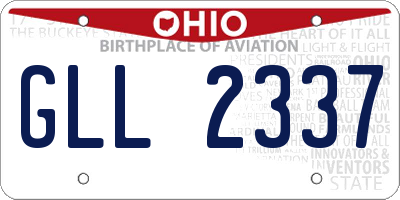 OH license plate GLL2337