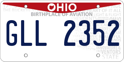 OH license plate GLL2352