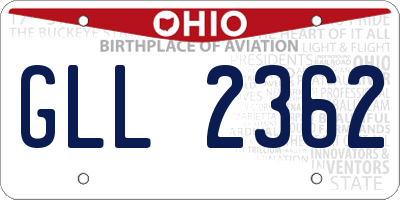OH license plate GLL2362