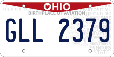 OH license plate GLL2379