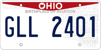 OH license plate GLL2401