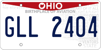 OH license plate GLL2404