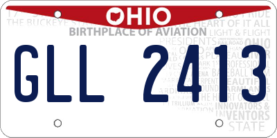 OH license plate GLL2413