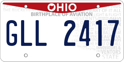 OH license plate GLL2417
