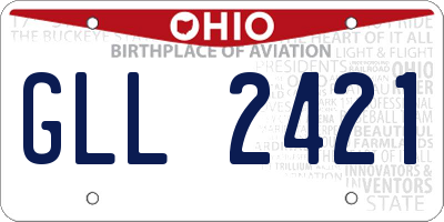 OH license plate GLL2421
