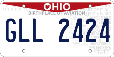 OH license plate GLL2424