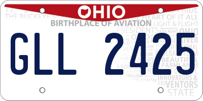 OH license plate GLL2425