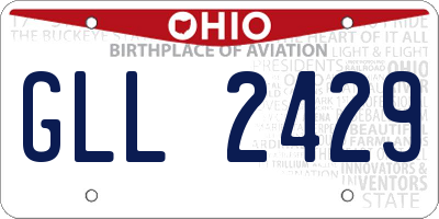 OH license plate GLL2429