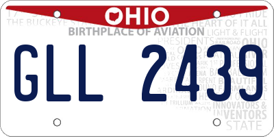 OH license plate GLL2439