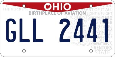 OH license plate GLL2441