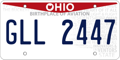 OH license plate GLL2447