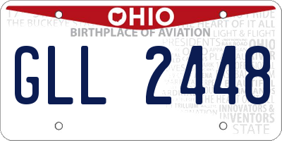 OH license plate GLL2448