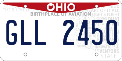 OH license plate GLL2450