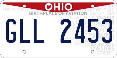 OH license plate GLL2453