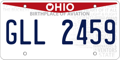 OH license plate GLL2459