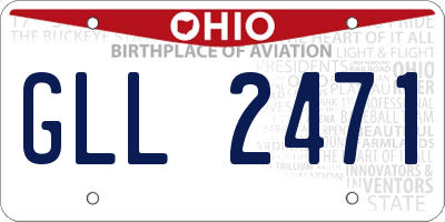 OH license plate GLL2471