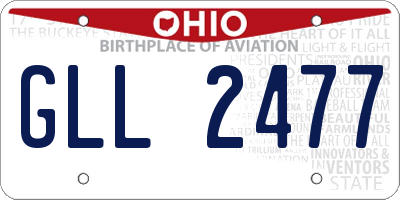 OH license plate GLL2477