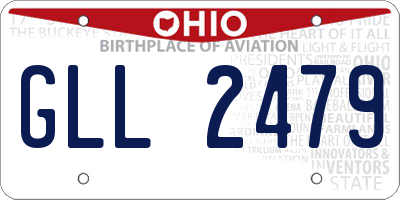 OH license plate GLL2479