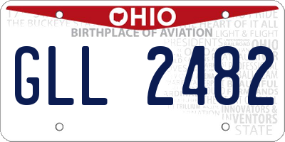 OH license plate GLL2482