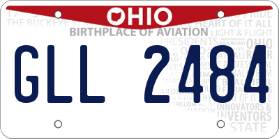 OH license plate GLL2484