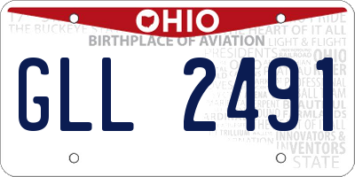 OH license plate GLL2491