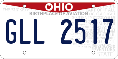 OH license plate GLL2517