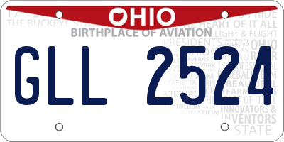 OH license plate GLL2524