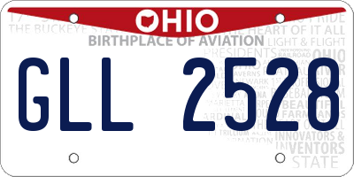 OH license plate GLL2528