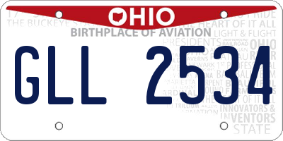 OH license plate GLL2534