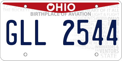 OH license plate GLL2544