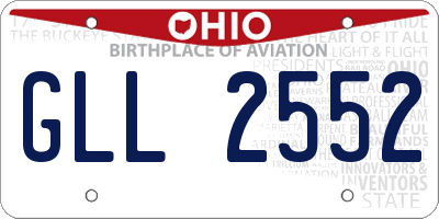 OH license plate GLL2552