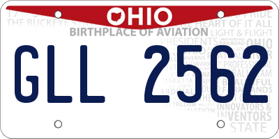 OH license plate GLL2562